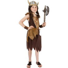 Smiffy's Children's Viking Girl Costume, Dress & Wristcuffs, Ages 7-9, Colour: - viking costume fancy dress girls outfit book warrior child saxon day
