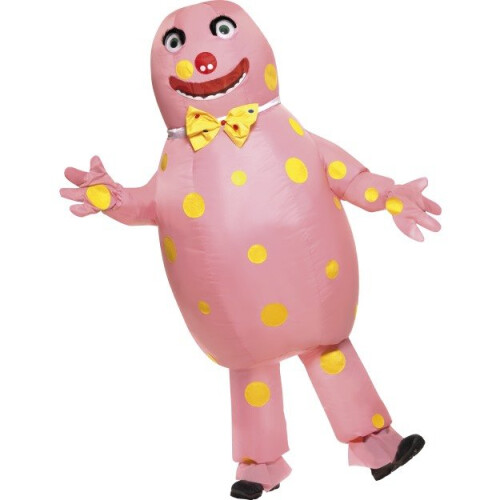 Smiffys Adult Unisex Mr Blobby Costume Inflatable Suit And Gloves One Size Costume Mr Blobby 2549