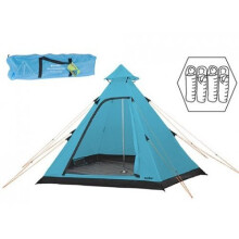 Summit Hydrahalt - 4 Person Blue Tipi Camping Outdoors Tent Includes Pegs -  person camping tent 4 tipi festival summit hydrahalt holiday