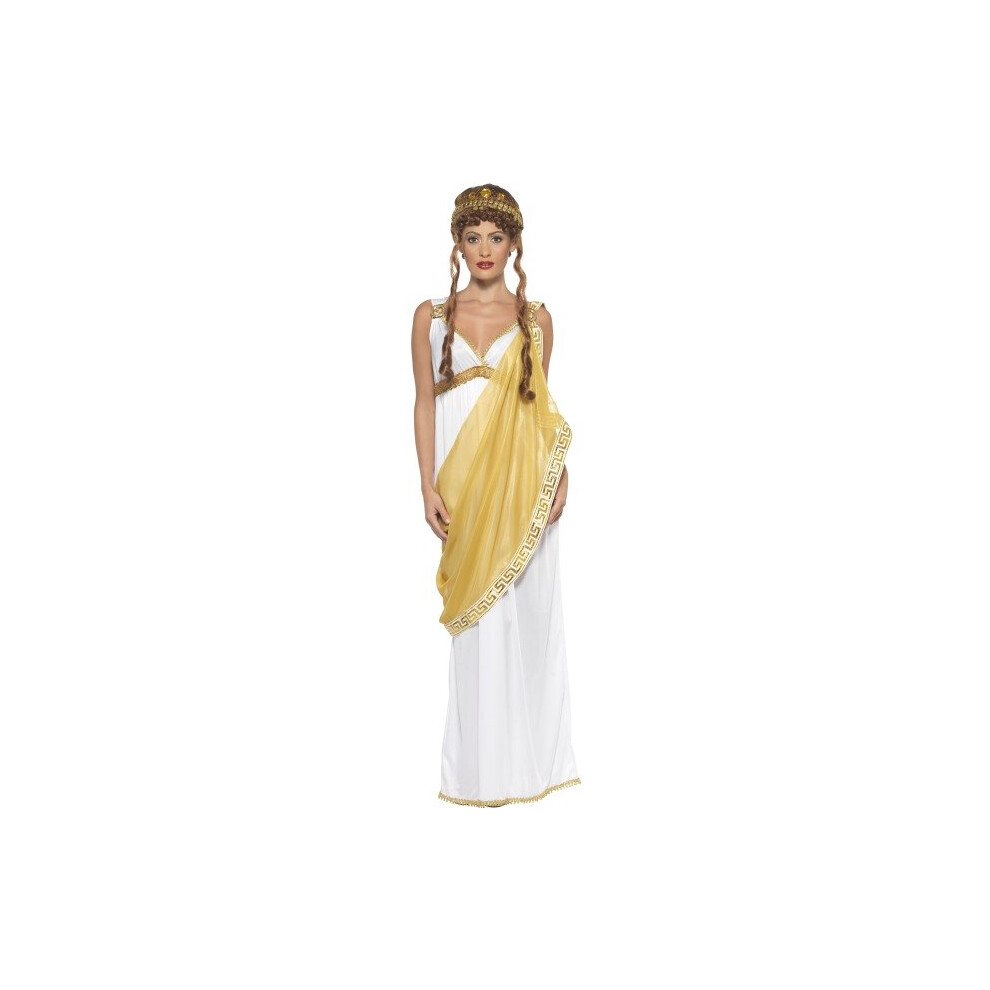 Smiffy's Adult Women's Helen Of Troy Costume, Dress And Tiara, Legends, Serious -  helen troy costume ladies fancy dress outfit toga roman greek