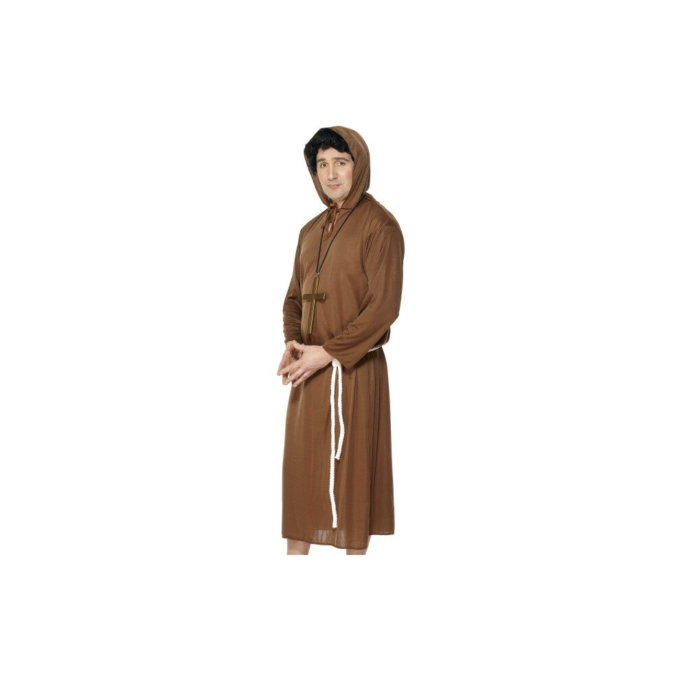 Smiffy's Adult Men's Monk Costume, Hooded Robe And Belt, Saints And Sinners, -