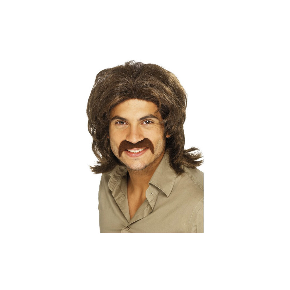 Smiffy's Male 70S Retro Wig - Wig 70S Retro Fancy Dress Mens 1970S Disco Brown