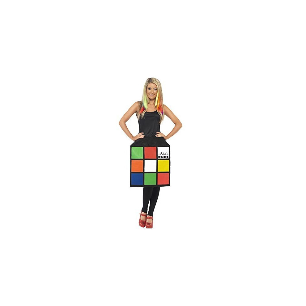 Medium Ladies Rubik's Cube 3d Costume -  costume dress rubiks cube 80s fancy ladies 3d womens smiffys 1980s