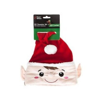 Luxury Christmas Hat - Red Elf Character Hat With Pom Pom & Embroidery - One - christmas novelty elves behaving badly elf santa hat assorted colours