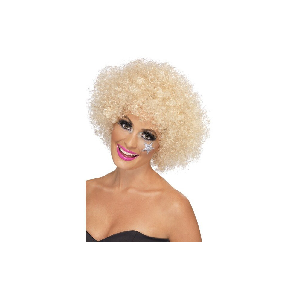 Smiffy's 70S Funky Afro Wig - Blonde - Afro Wig Fancy Dress Blonde 70S Funky 1970S Unisex Not,Specified