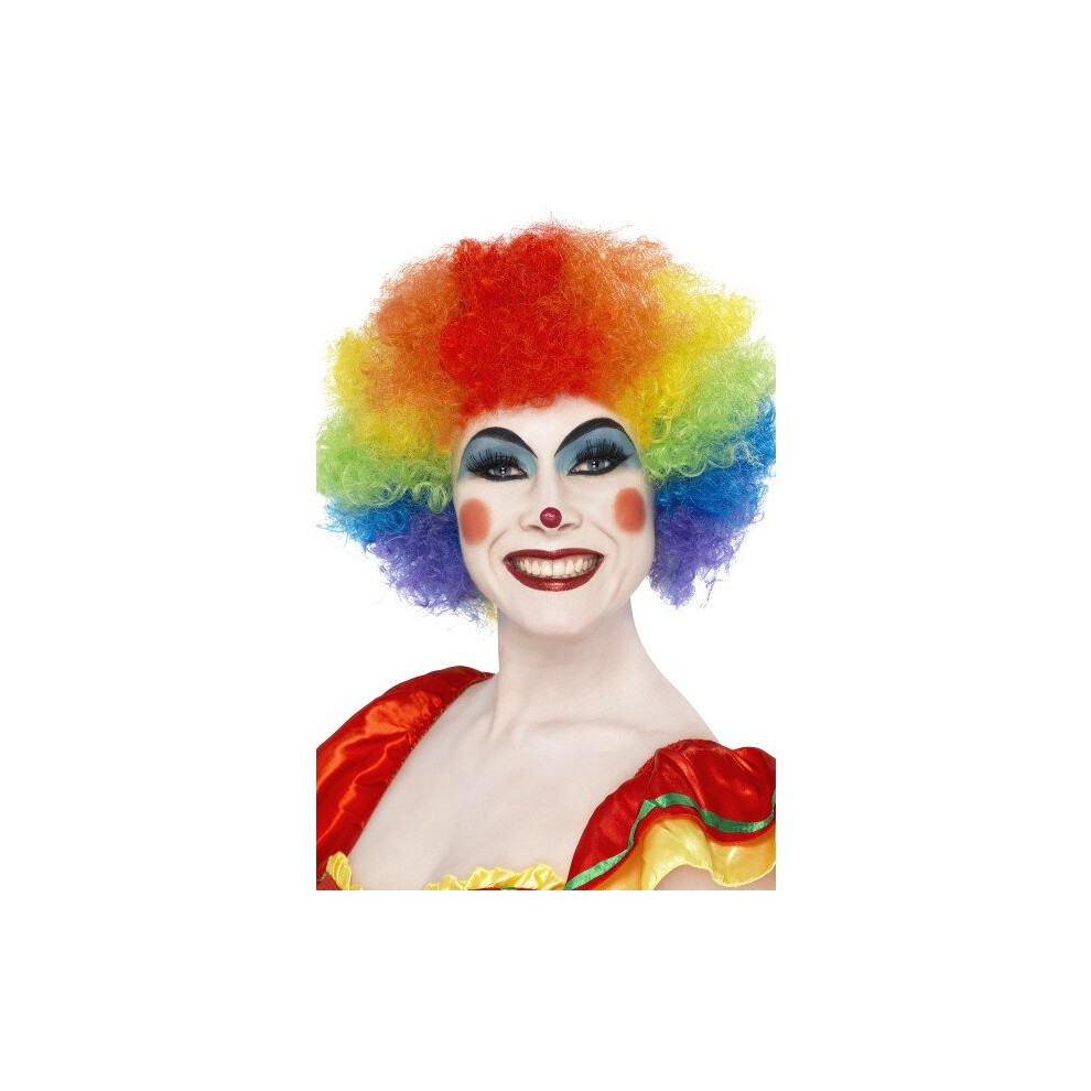 Smiffys Crazy Clown Wig - Rainbow -  wig clown crazy smiffys afro fancy dress rainbow