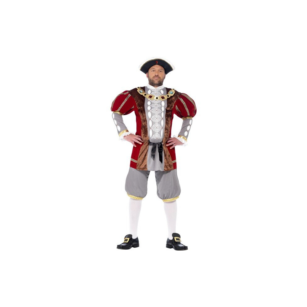 Smiffy's Adult Men's Henry Viii Deluxe Costume, Jacket And Trousers, Tales Of -