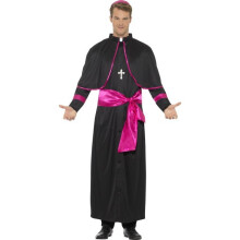 Smiffy's 44691l Cardinal Costume (large) - cardinal costume fancy dress priest pope religious adults bishop vicar outfit mens black catholic