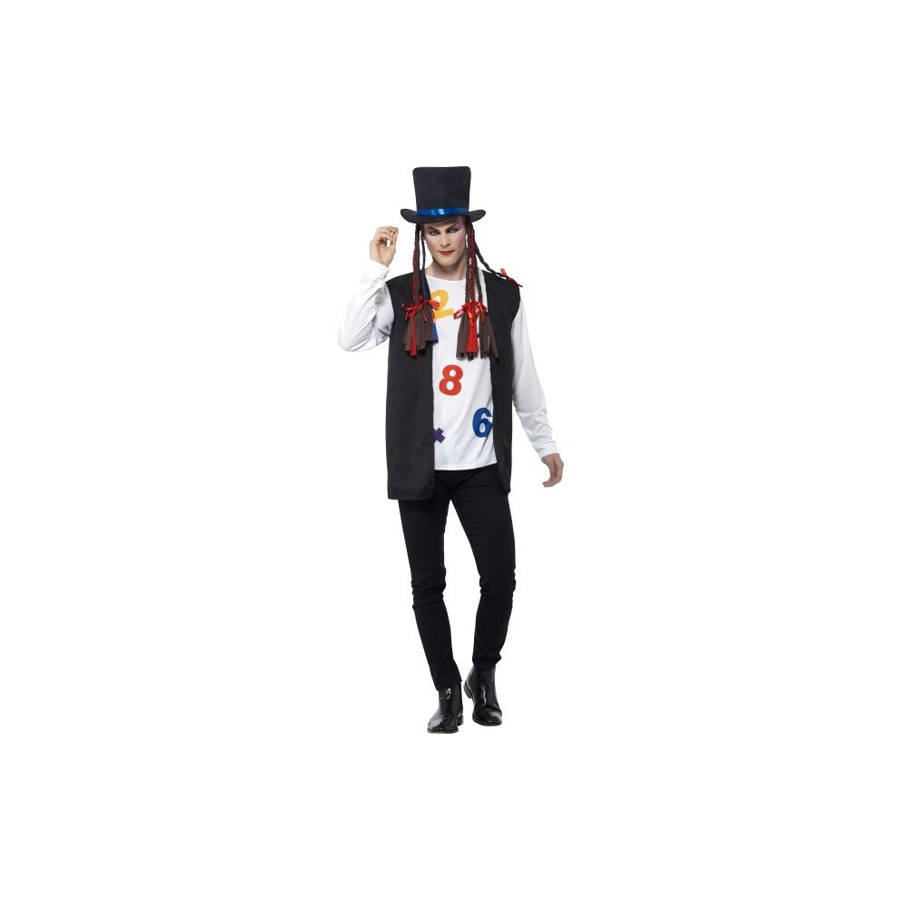 Smiffy's 44630M Men's 80S Pop Star Costume (Medium) - Fancy Dress Costume 80S Pop Star Mens Boy George Outfit Culture Club