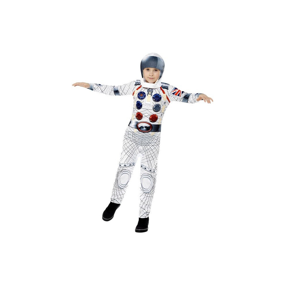 Smiffy's Children's Deluxe Spaceman Costume, Jumpsuit & Headpiece, Ages 7-9, -