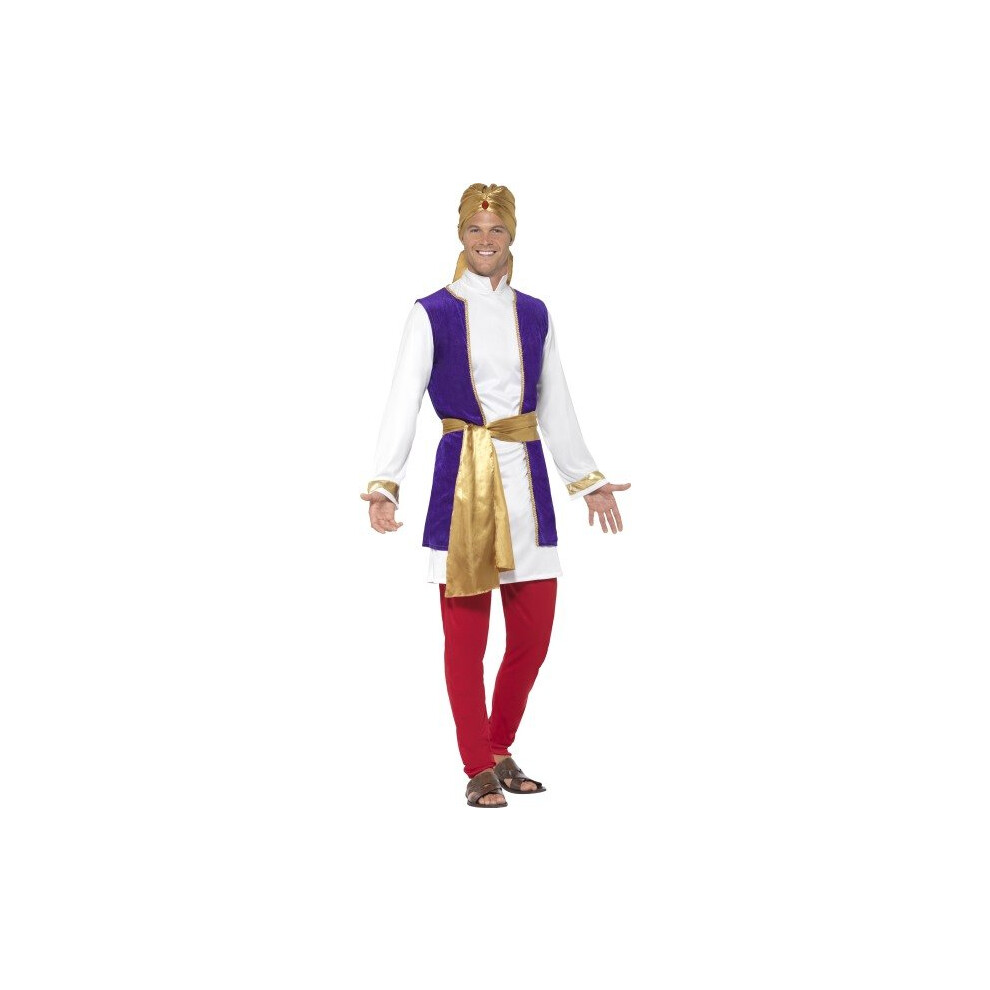 Smiffy's Men's Arabian Prince Costume, Top, Waistcoat, Trousers, Belt And -