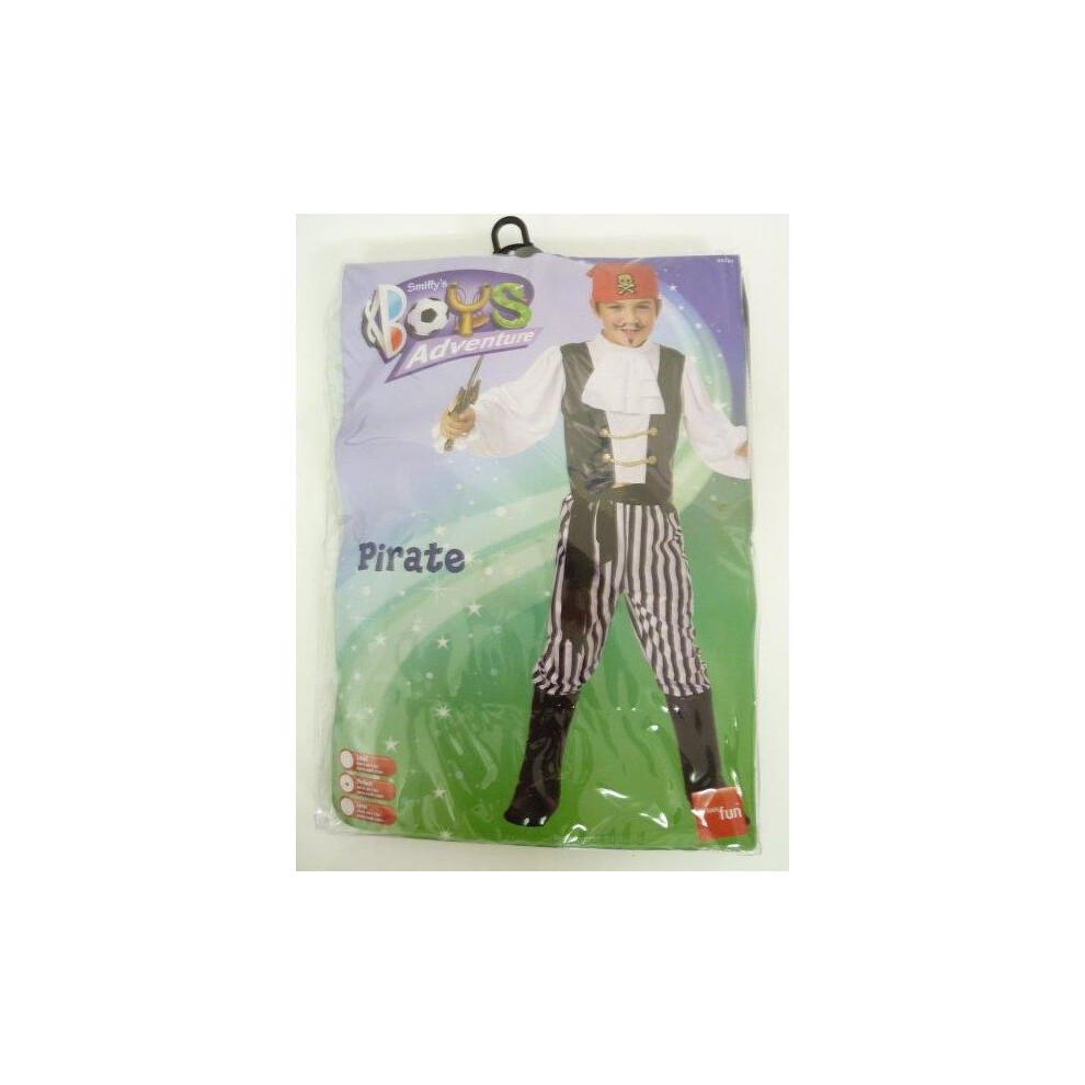 Smiffy's Medium Boys Pirate Costume - Pirate Costume Dress Fancy Book Boys Captain Week Outfit Childrens Not,Specified