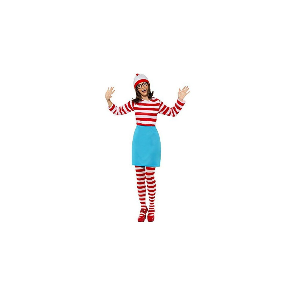 Smiffy's Large Ladies Where's Wally? Wenda Costume - Wheres Wenda Costume Fancy Dress Ladies Outfit Book Licensed Week Not,Specified