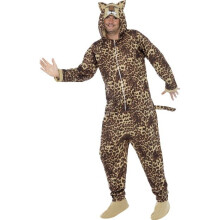 Smiffy's Adult Unisex Leopard Costume, All In One Jumpsuit, Size: L, Colour: - leopard costume animal fancy dress zoo outfit mens adult unisex cat