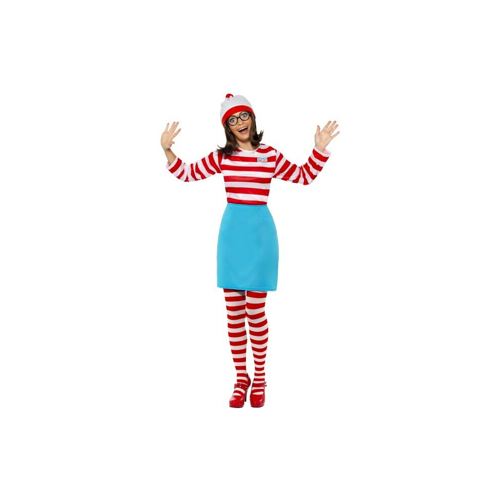 Smiffy's Women's Where's Wally Wenda Costume - Wheres Wenda Costume Wally Fancy Dress Ladies Womens Outfit Licensed Not,Specified