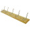 BB-HC201 5-Hook Pine Hat & Coat Rack with Brass-Plated Hooks, Natural Finish 1