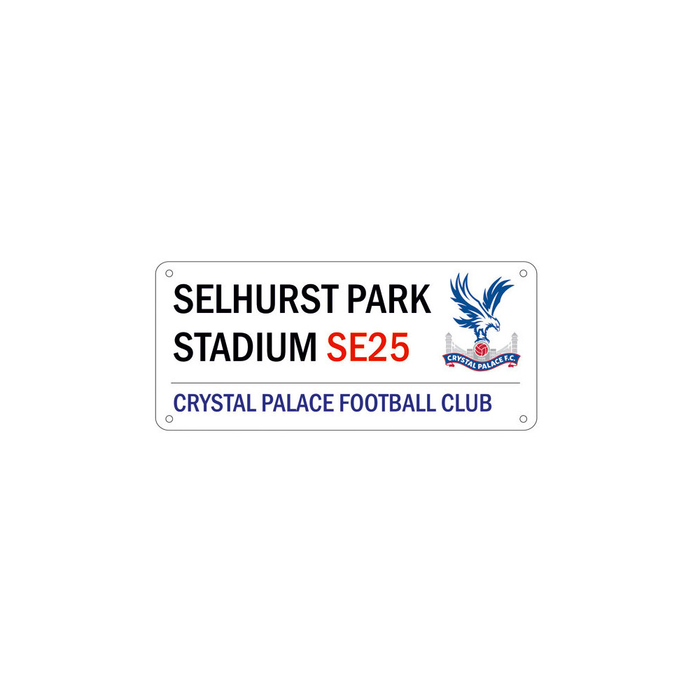Crystal Palace Official Street Sign - Multi-colour -  football official street sign crystal palace selhurst park club sports licensed product gift