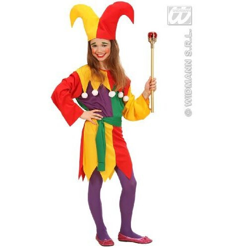 Jolly Jester (158cm) (dress Belt Hat) -  clown costume jester fancy dress jolly yrs childrens girls large 1113 158cm circus