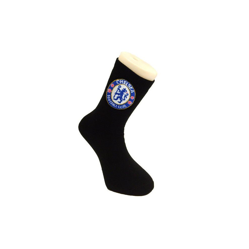 Chelsea Socks Size: 6-11 -  socks mens football official chelsea club size 611 fc pairs black dress