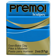 Pasta de polímero - Sculpey - Azul Cobalto - Acessórios - Flexível - Cozimento a 130C