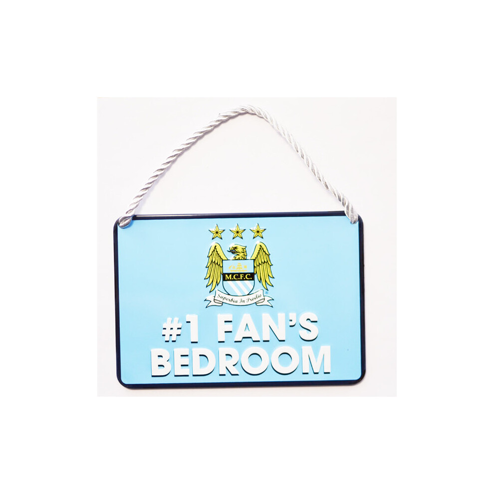 Manchester City Fc Bedroom Sign No1 Fan Door Wall Signage Man City -  city bedroom sign manchester no1 fan football official fc gift