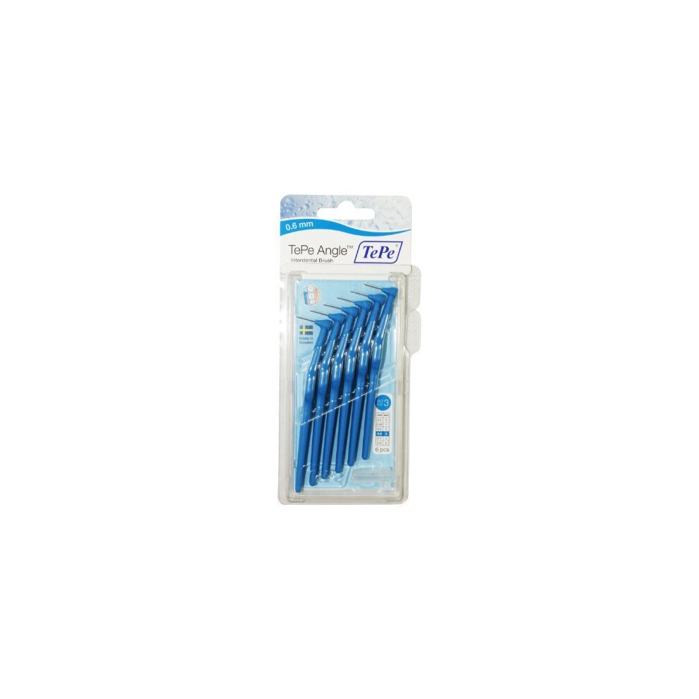 Tepe Angle Blue Blister -  tepe angle interdental brush blue pack brushes 6 06mm