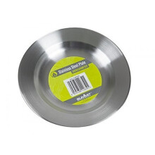 Summit Stainless Steel Plate/bowl 20cm -  stainless steel camping summit platebowl outdoors caravan breakfast set great gift ideal summer trip