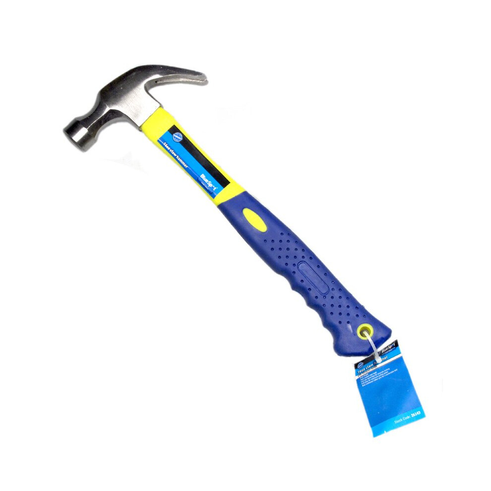 16oz Fibre Glass Claw Hammer -  16oz claw hammer blue spot 26143