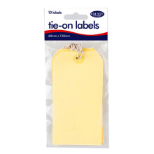 County Stationery Tie On Labels - Manila 10 X 12 Packs