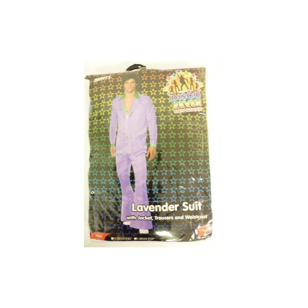 Medium 70's Men's Lavender Suit -  costume mens suit 1970s disco fancy dress lavender fever outfit saturday adult night
