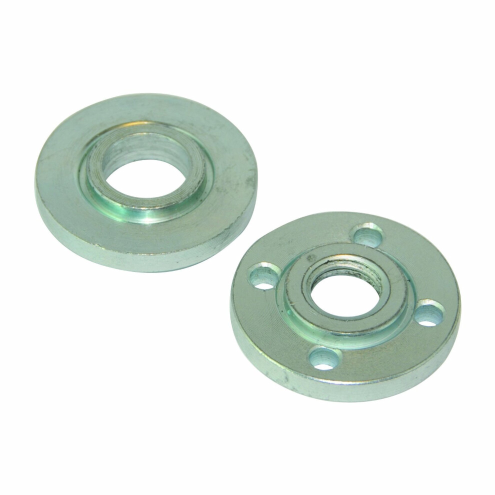 M14 Angle Grinder Replacment Flange Set -  flange set m14 silverline angle 101421 replacement grinder nut