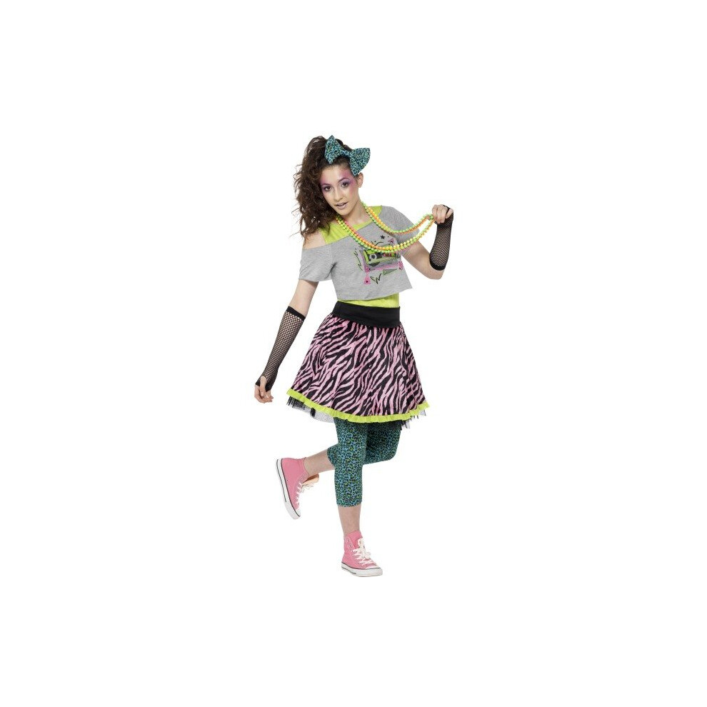 Smiffy's Teen's 80's Wild Child Costume, Top, Vest, Skirt, Leggings, Gloves & -  costume wild child 80s fancy dress 1980s teen girls outfit ladies xs