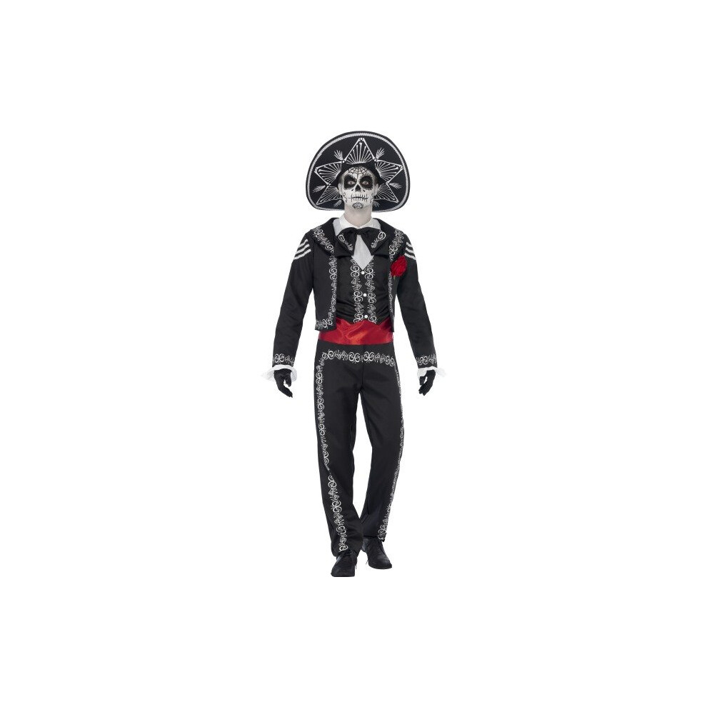 Day of the Dead Senor Bones Skeleton Costume (Extra Large) | Halloween