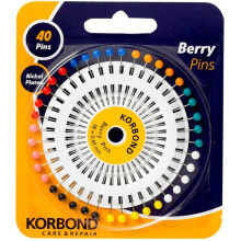 40 Berry Pins On Pin Wheel - pins korbond berry 40pcs large headed new ideal marking fabric