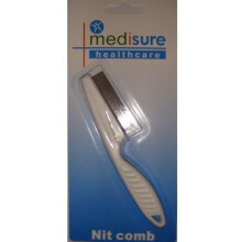 Medisure Nit Comb - Handled M - nit comb medisure hair head lice eggs remove fine handle metal