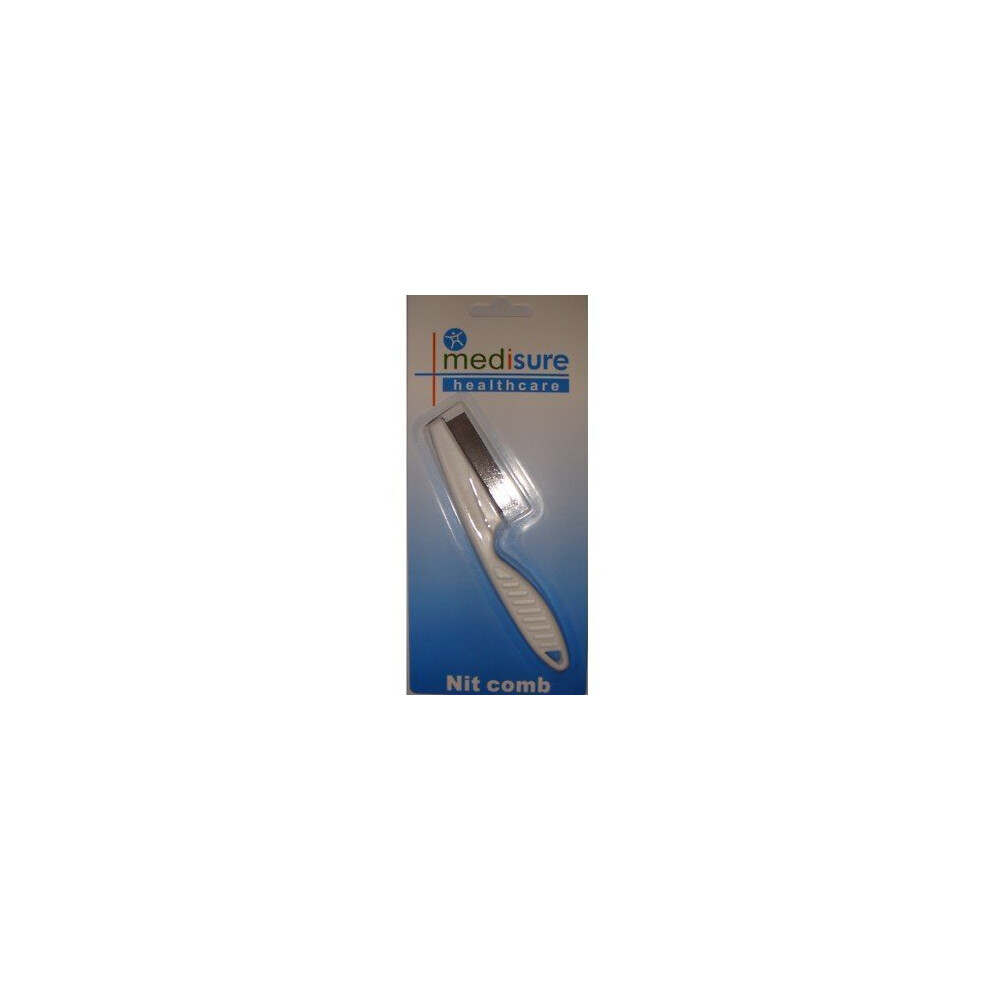 Medisure Nit Comb - Handled M -  nit comb medisure hair head lice eggs remove fine handle metal