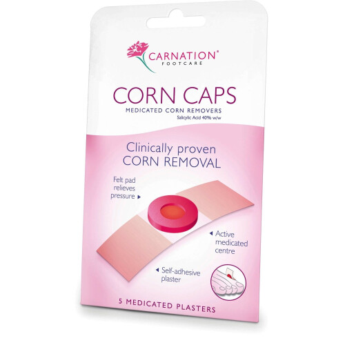Carnation Corn Caps - 5 Plasters -  corn carnation caps 5 plasters medicated