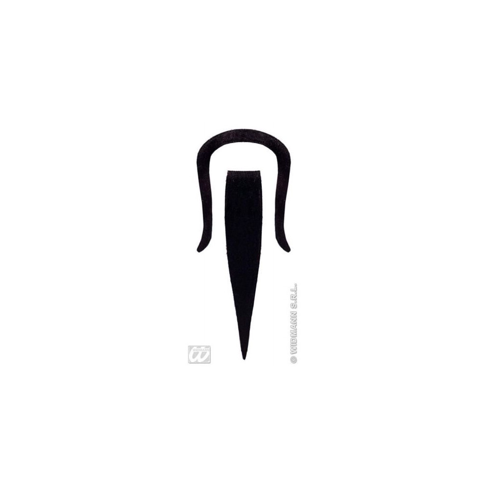 Adults Chinese Beard & Moustache - Beard Chinese Fancy Accessory Oriental Asian Dress Samurai Black