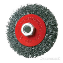100mm Silverline Crimp Bevel Brush - crimp bevel brush 100mm silverline steel 277852
