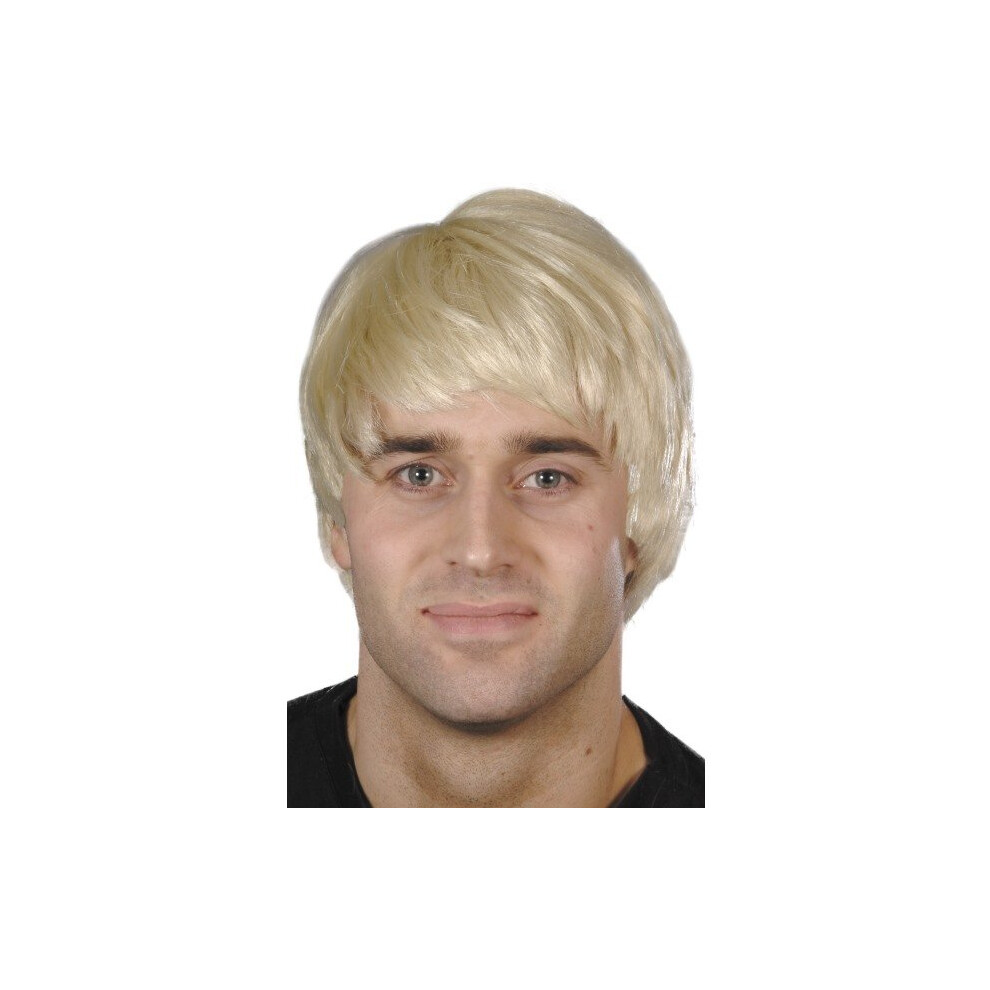 Short Blonde Men's Guy Wig -  wig guy blonde mens fancy dress short band accessory adult costume smiffys