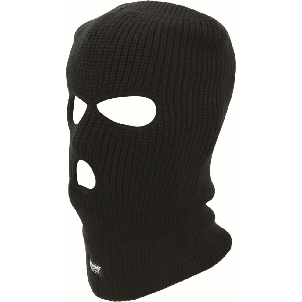 Black Thinsulate Hole Balaclava -  highlander 3 hole thinsulate balaclava black