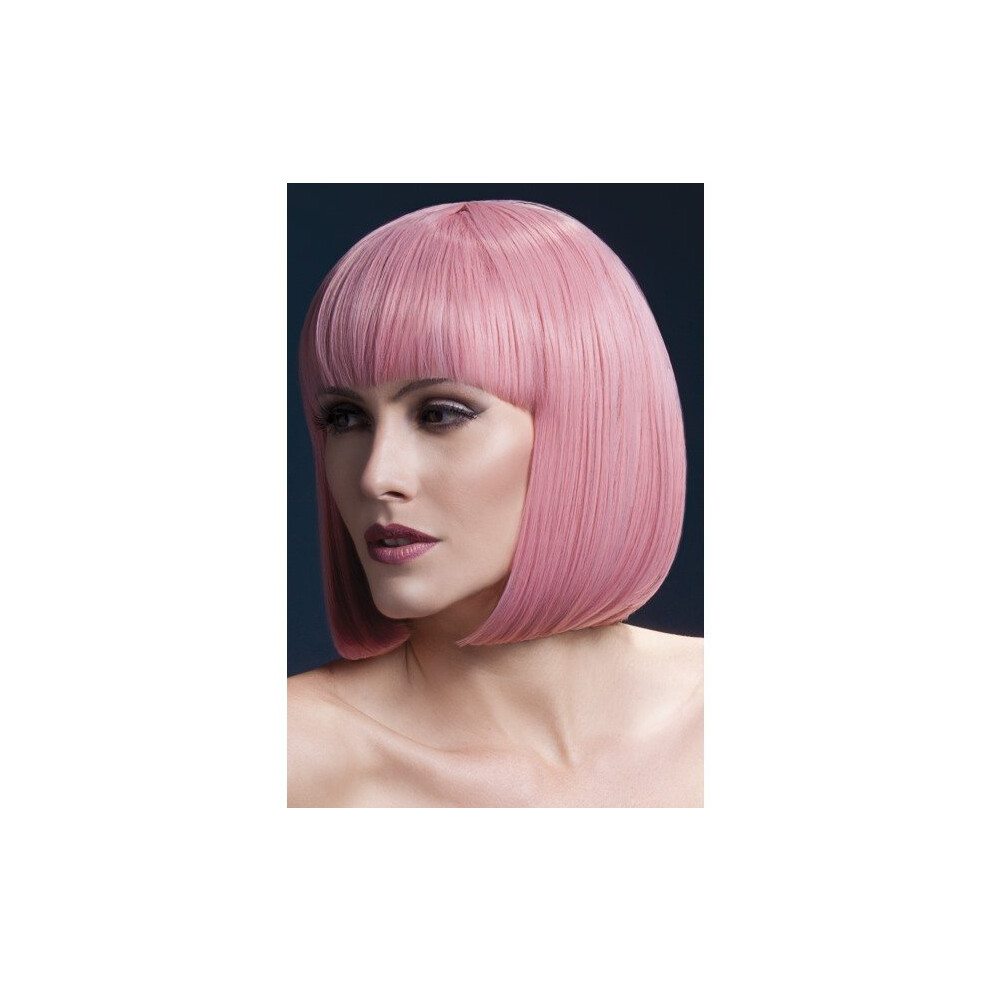 Fever Women's Elise Wig, One Size, Pastel Pink -  wig fever elise pink fancy dress 13 short bob ladies deluxe pastel 13in33cm adult womens smiffys