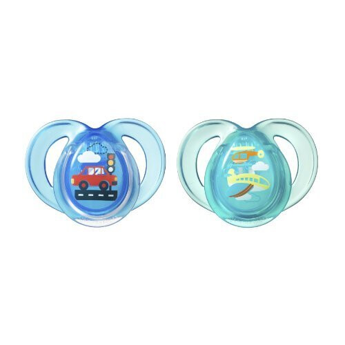 Tommee Tippee Anytime Boy Soothers 6-18m tommee tippee soothers