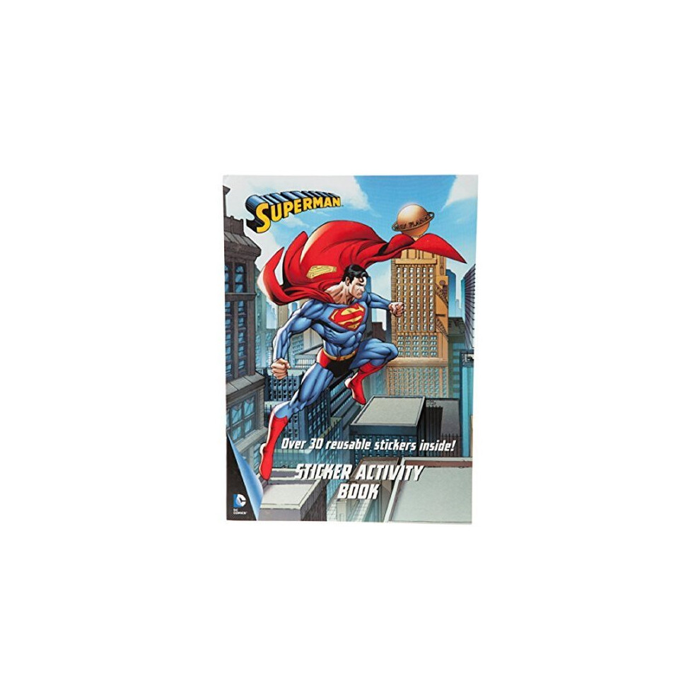 Superman Sticker Activity Book -  book dc comic superman sticker activity pad colouring 30 reusable stickers
