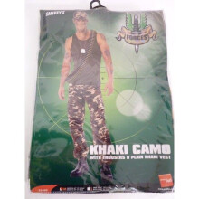 Medium Khaki Camo Mens Army Costume - khaki costume army fancy dress camo mens soldier military adult outfit war uniform new