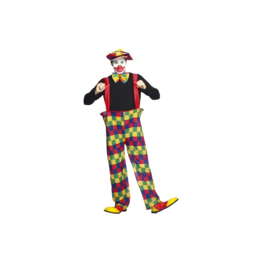 Smiffy's Hooped Clown Adult Costume - Clown Mens Costume Circus Fancy Dress Outfit Hooped Adults Party Hat Not,Specified