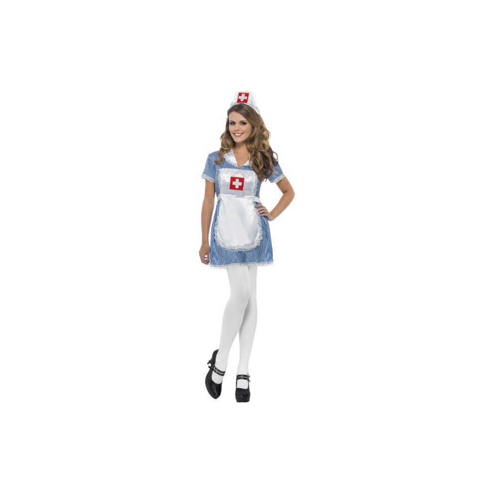 Smiffy's Women's Nurse Naughty Costume, Dress, Apron And Hat, Size: 20-22, -  costume nurse dress naughty fancy outfit ladies uniform womens hen