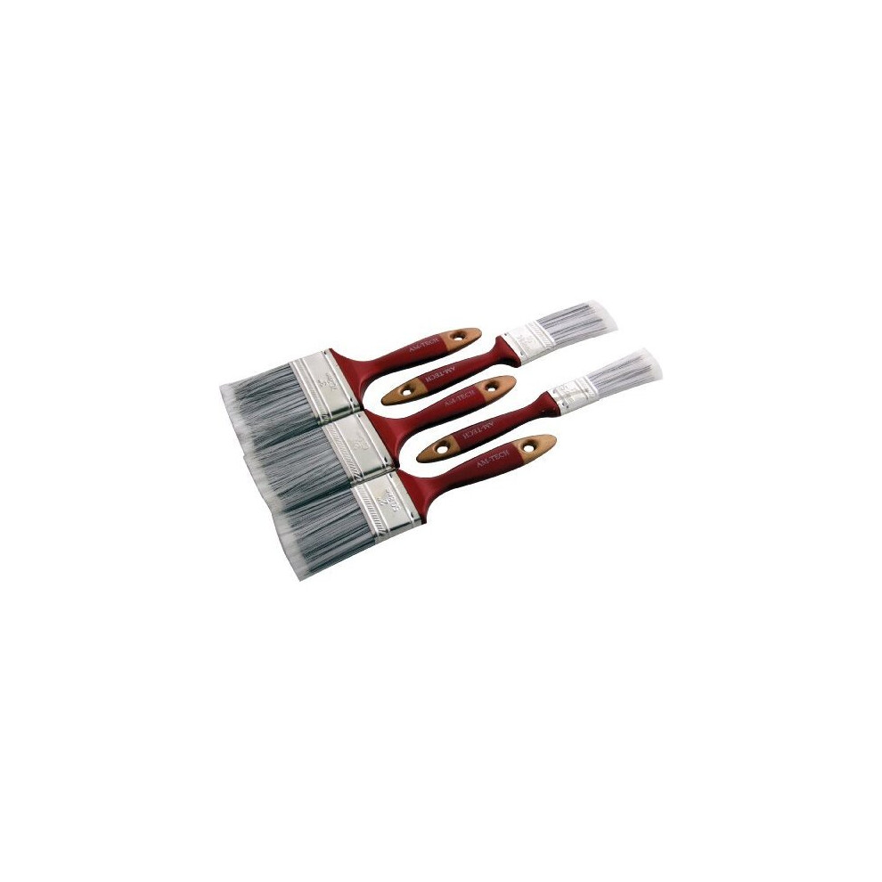 5pc Paint Brush Set -  paint brush set decorating wooden painters diy handle painting brushes 5