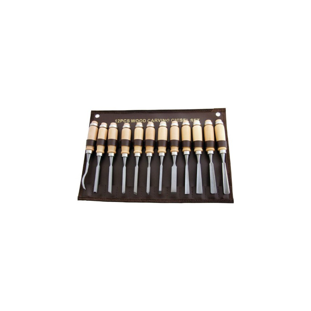Amtech 12Pc Wood Carving Chisel Set - Wood Carving Chisel Set 12Pc
