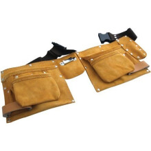 11 Pocket Heavy Duty Leather Tool Belt - tool belt 11 pocket heavy leather duty pouch amtech new